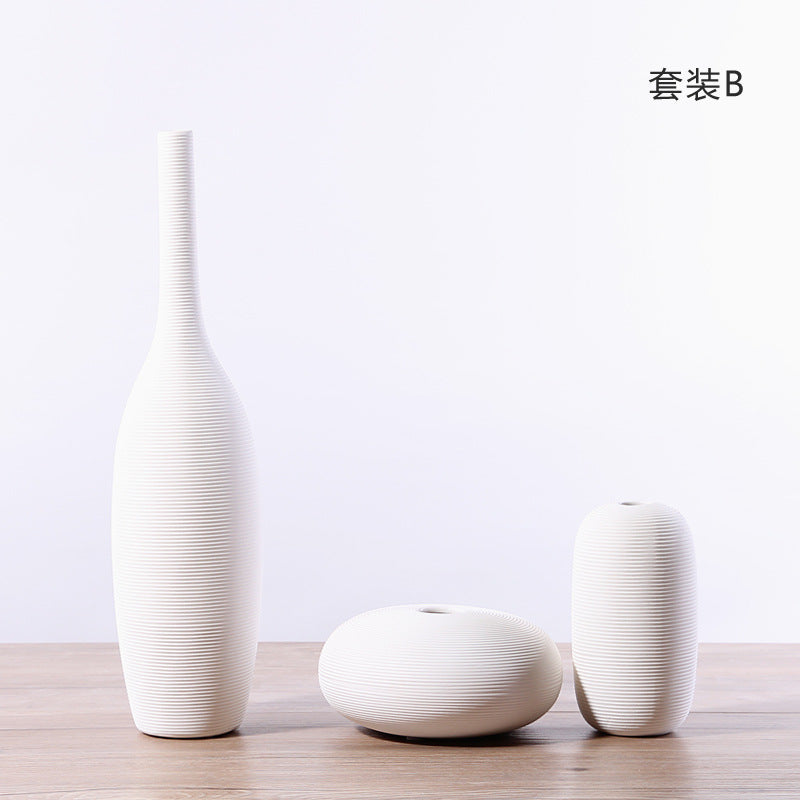 Modern minimalist style vase three-piece