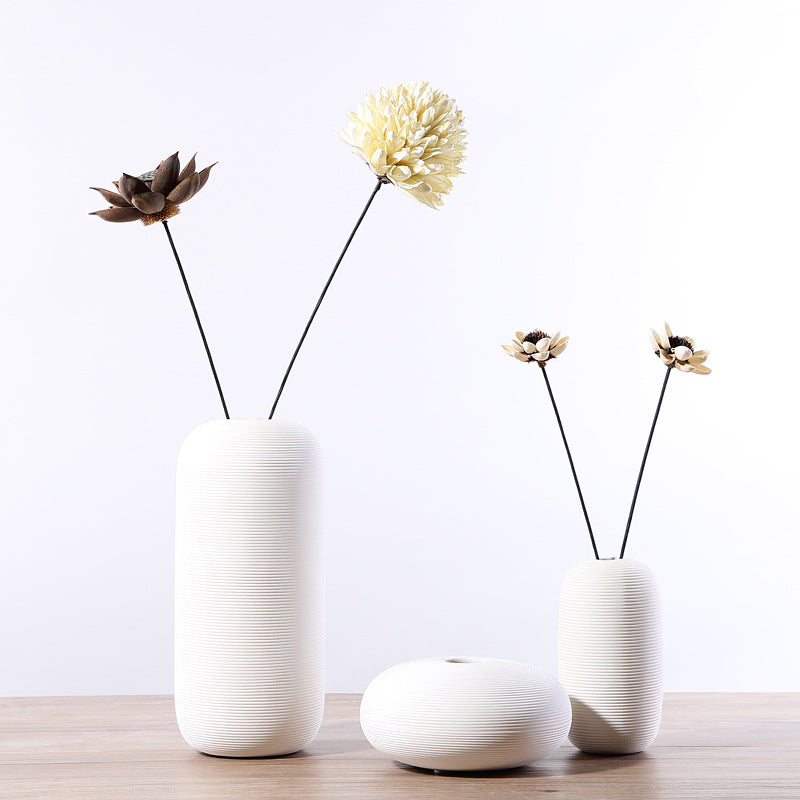Modern minimalist style vase three-piece