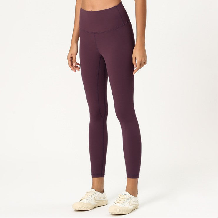 Double sided skin-friendly nude yoga pants high waist