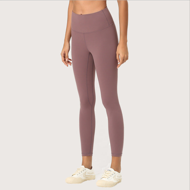 Double sided skin-friendly nude yoga pants high waist