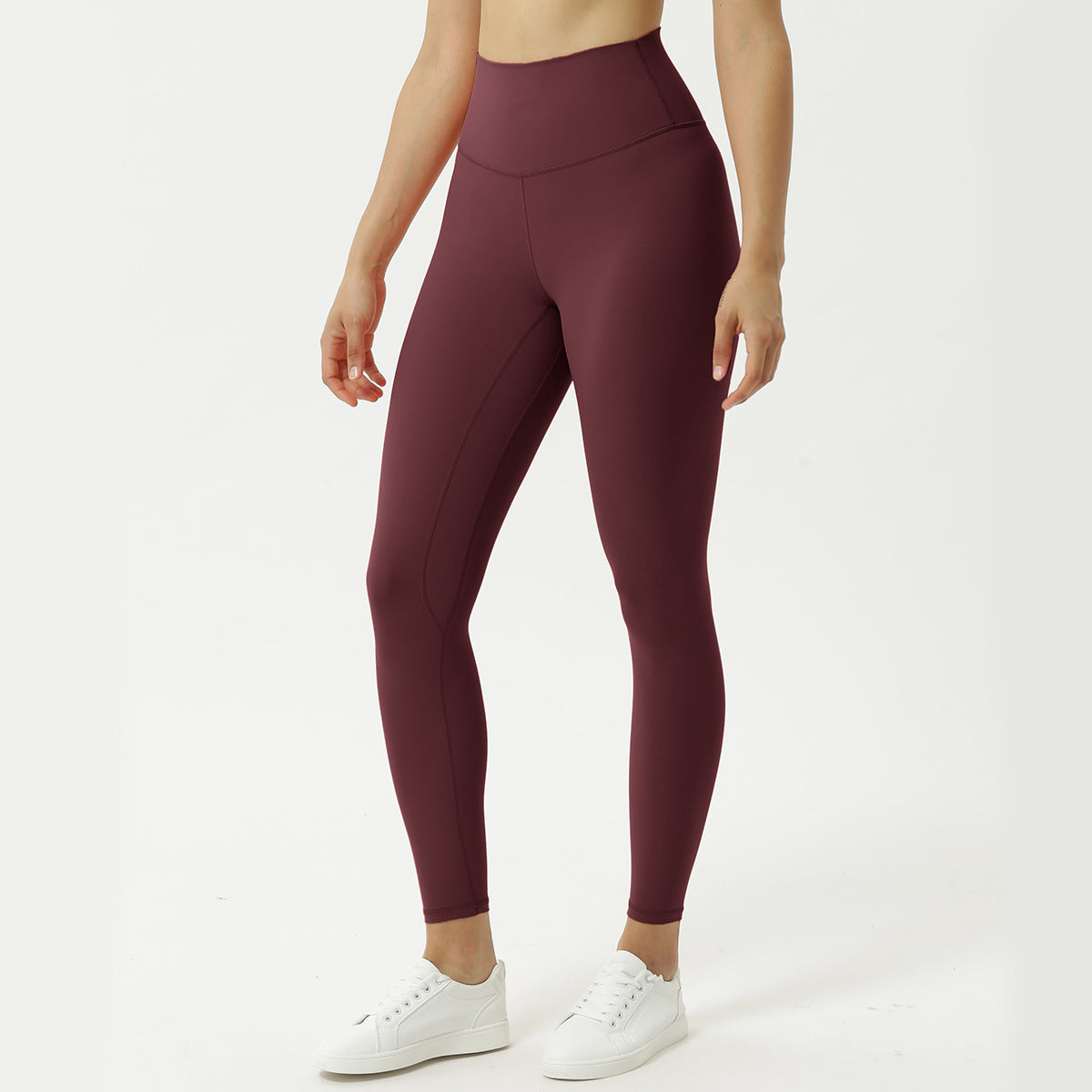 Double sided skin-friendly nude yoga pants high waist