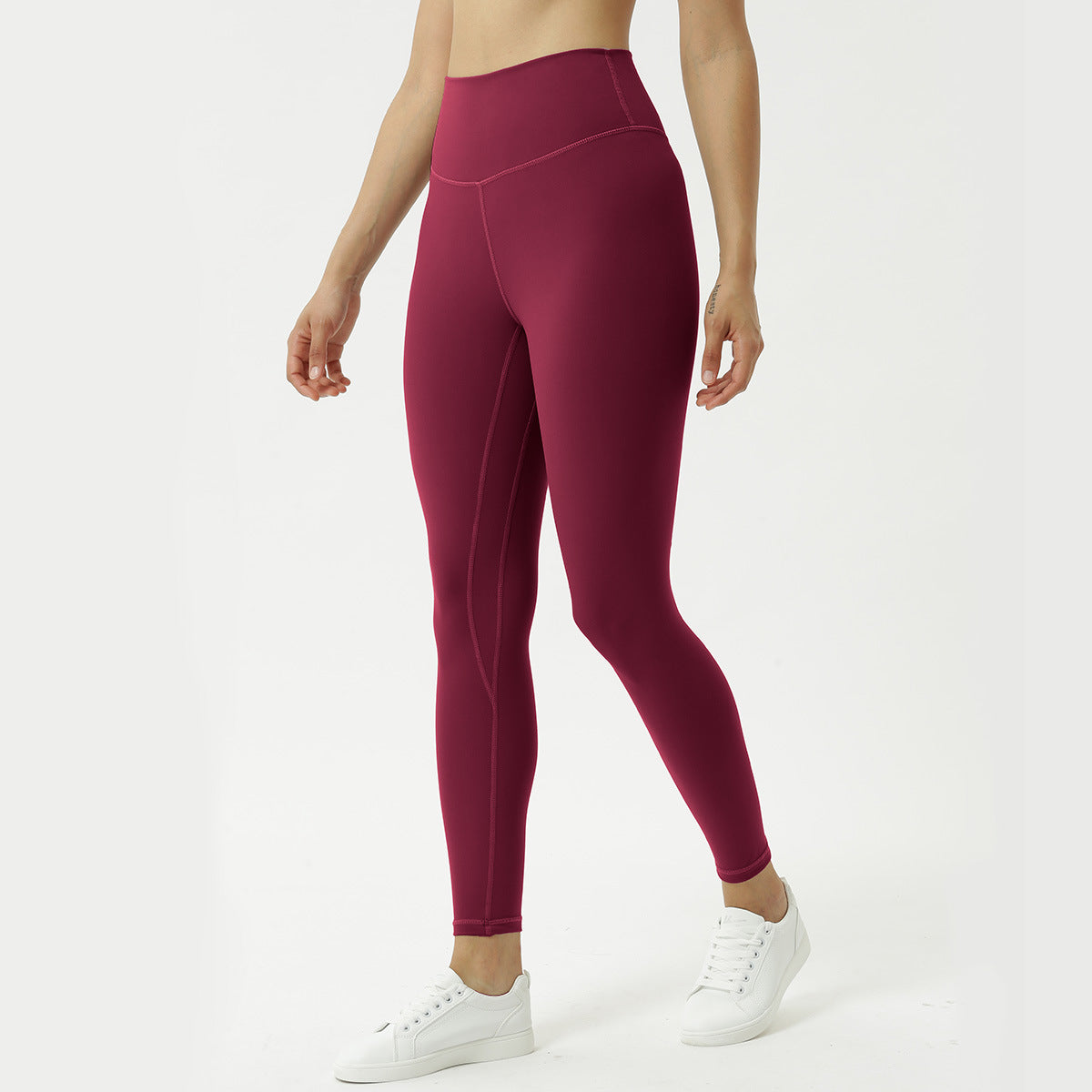 Double sided skin-friendly nude yoga pants high waist