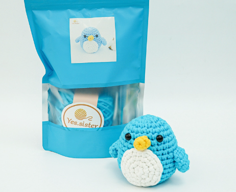 Cute DIY crochet dinosaur tool kit
