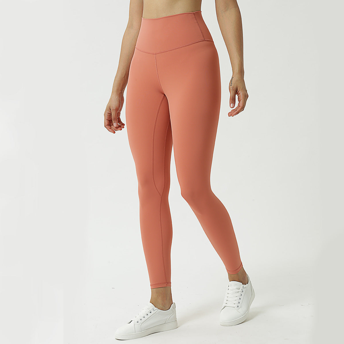 Double sided skin-friendly nude yoga pants high waist