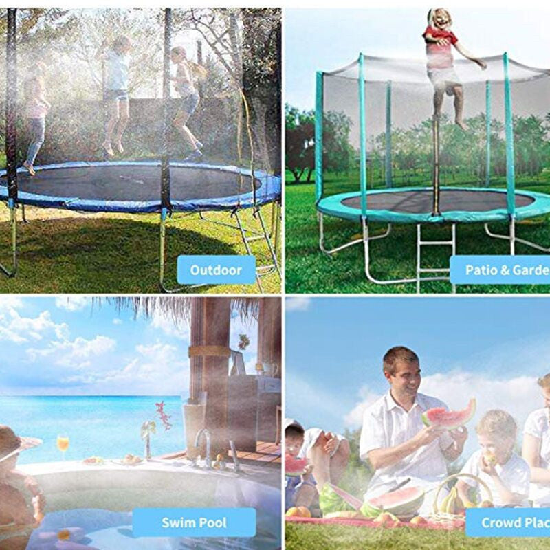 Trampoline sprinkler - garden cooling tool