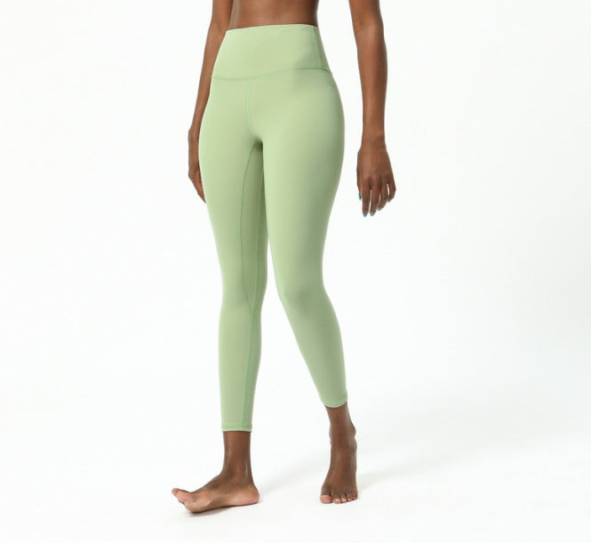 Double sided skin-friendly nude yoga pants high waist