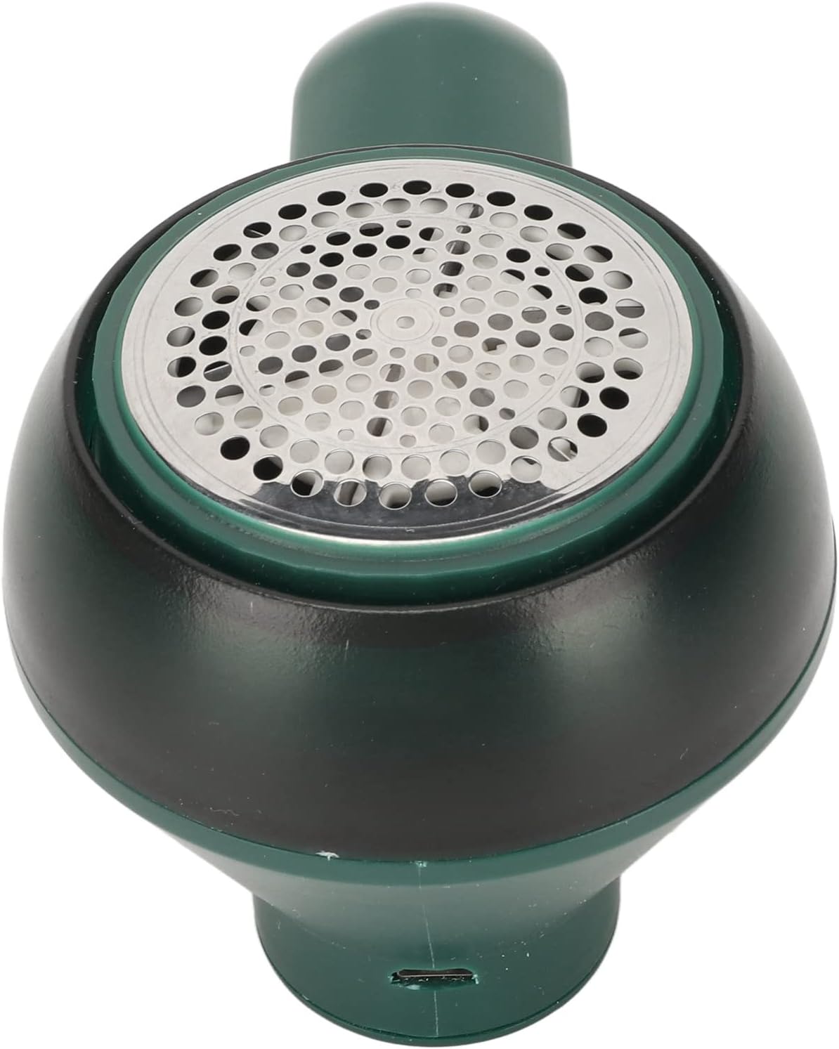 Green and silver Electric Lint Remover on a white background