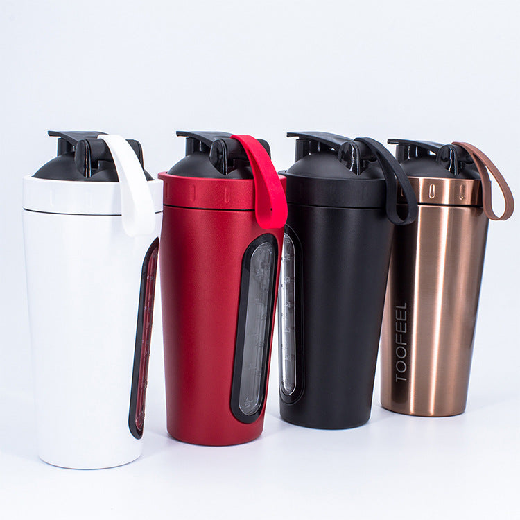 Creative water cup for gym protein powder meal shaker with window