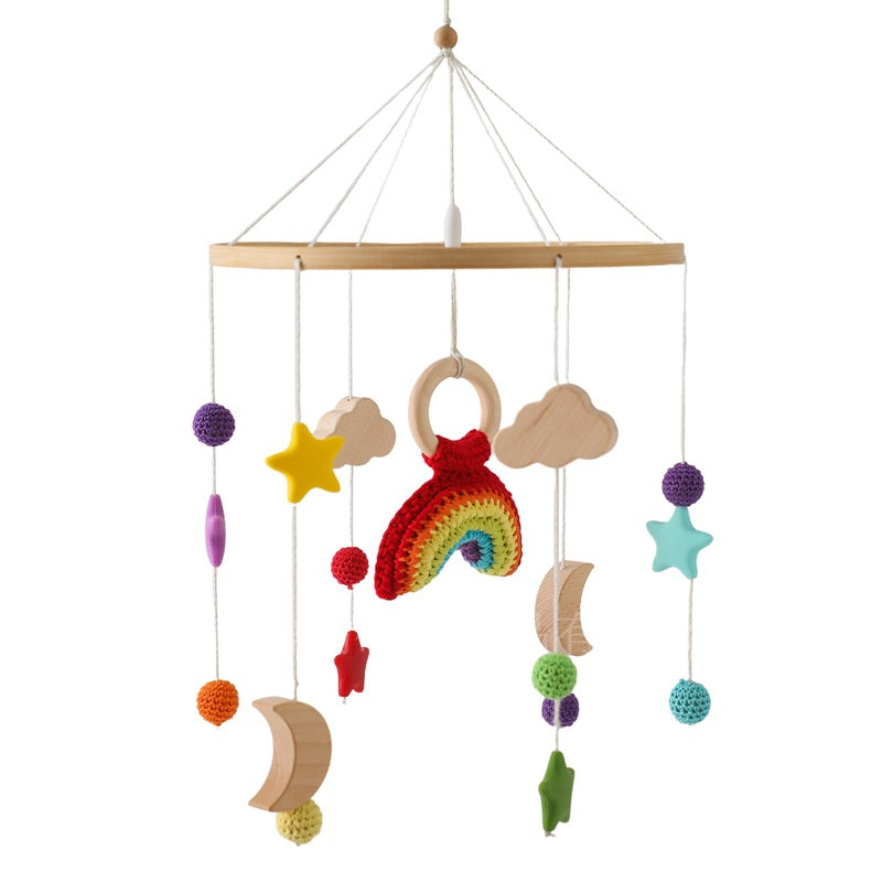 Handmade crochet wooden baby room pendant