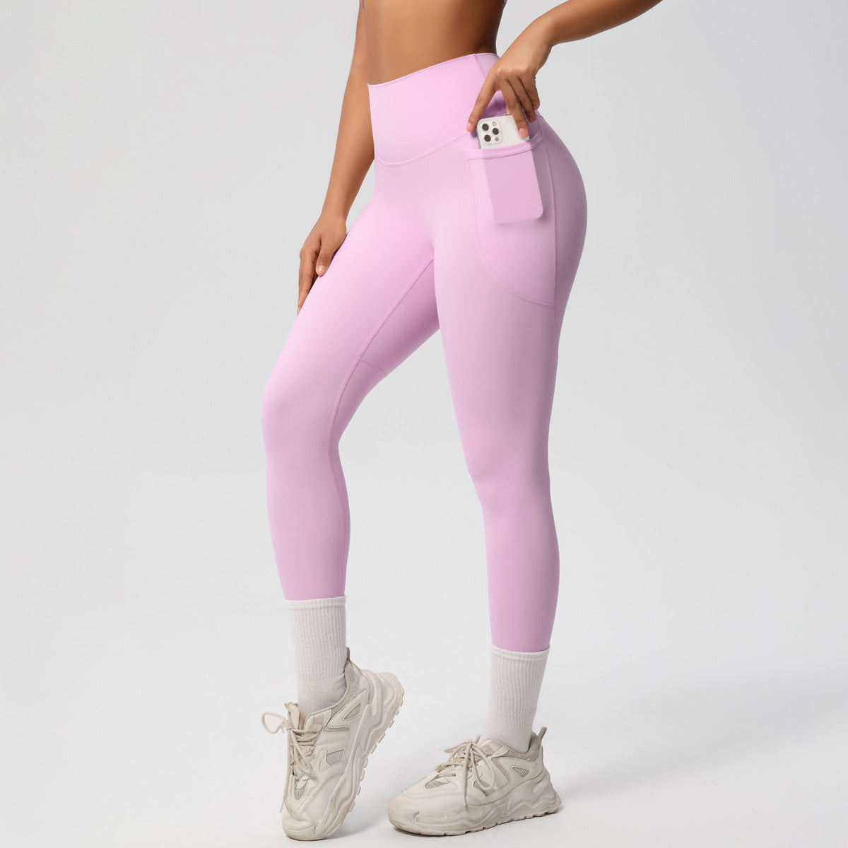 High elastic breathable yoga pants double-sided high waist
