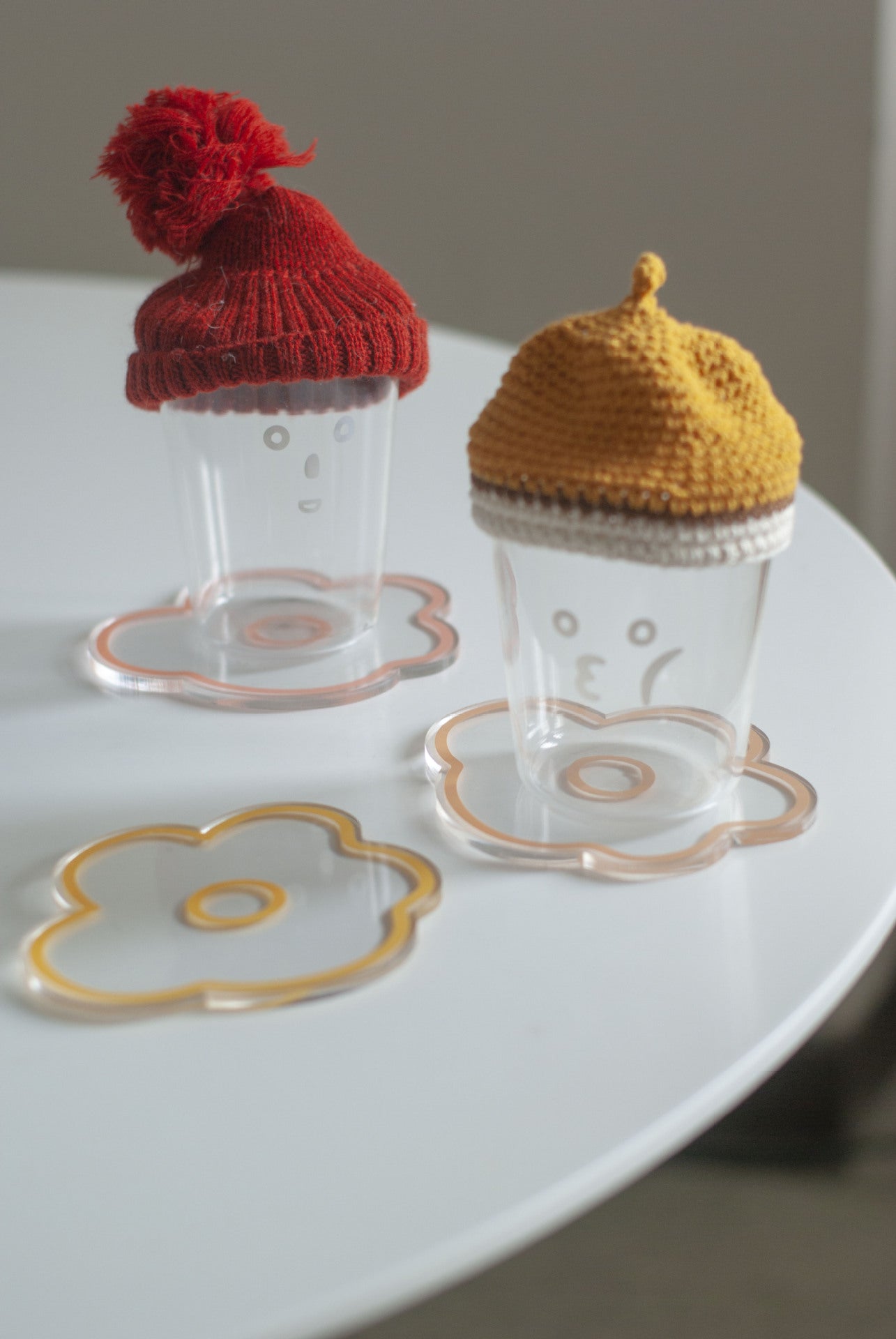 Flower acrylic coaster