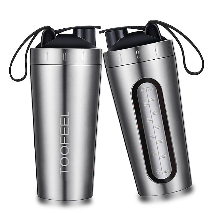 Creative water cup for gym protein powder meal shaker with window