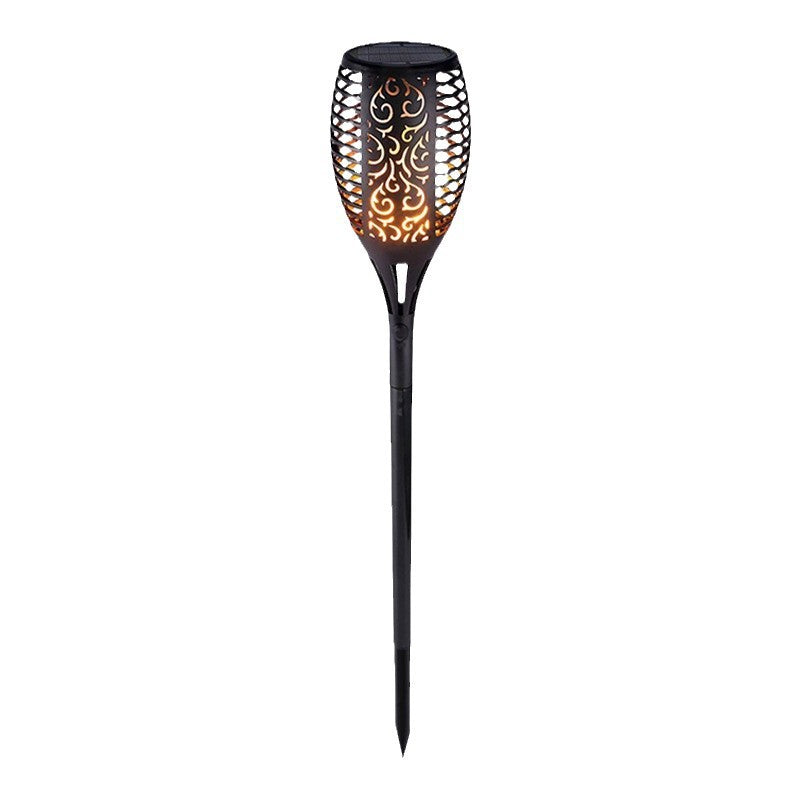 Solar outdoor flame light