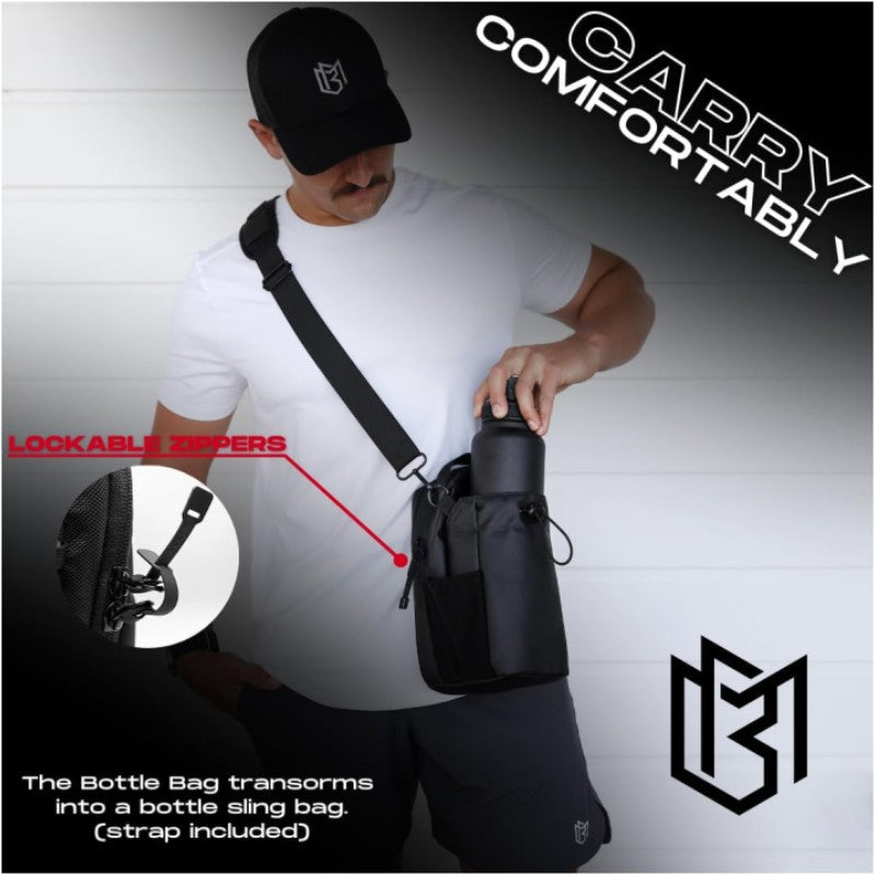 Gym magnetic water bottle bag ultra large capacity