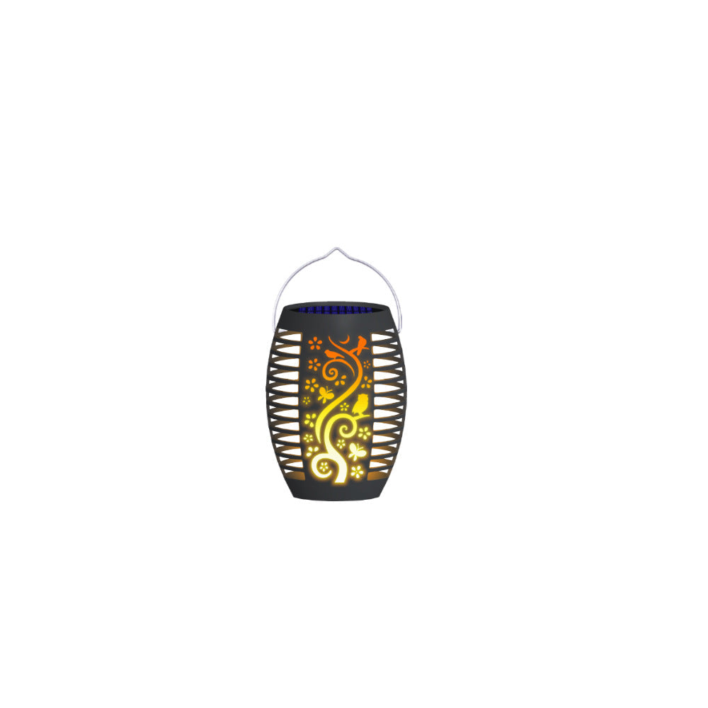 Solar outdoor flame light
