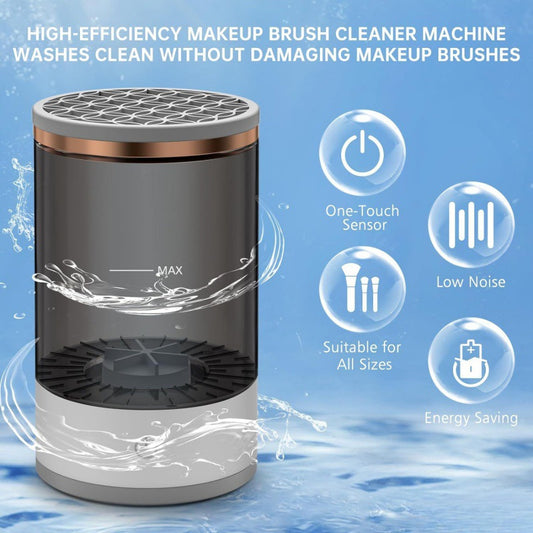 Automatic makeup brush cleaner - cleaning and drying two-in-one