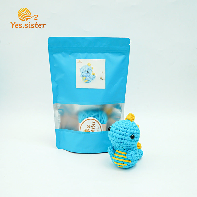 Cute DIY crochet dinosaur tool kit