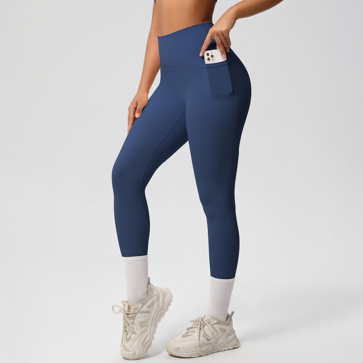 High elastic breathable yoga pants double-sided high waist