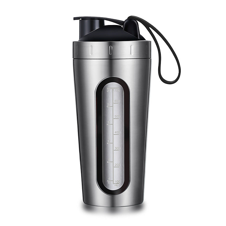 Creative water cup for gym protein powder meal shaker with window