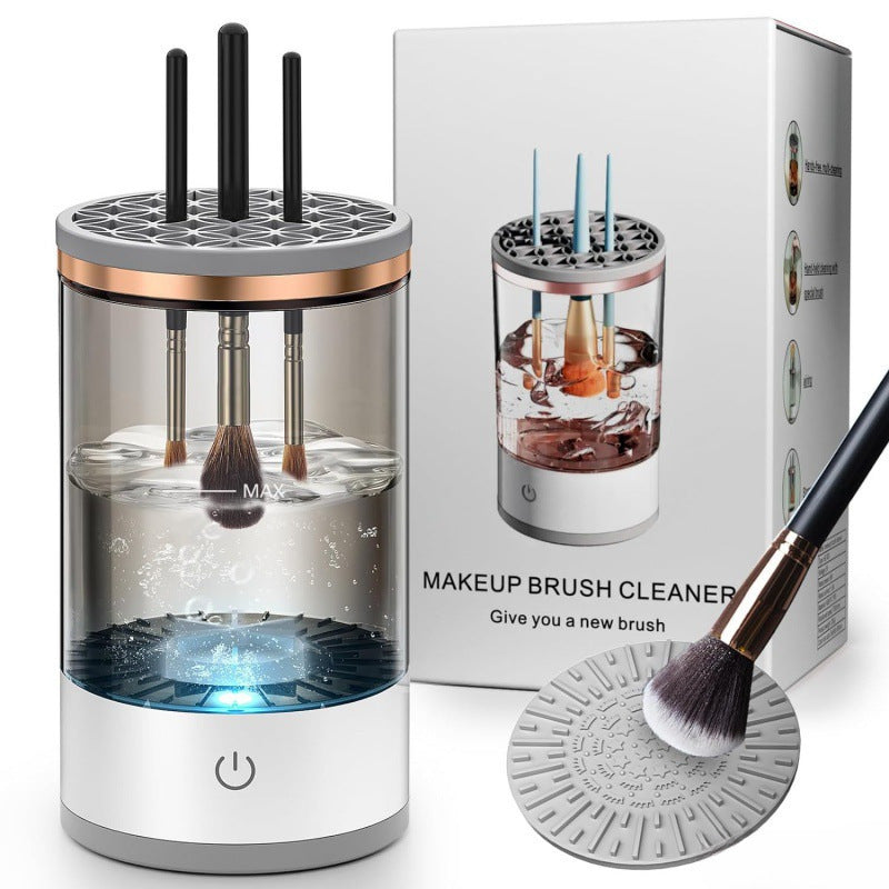 Automatic makeup brush cleaner - cleaning and drying two-in-one