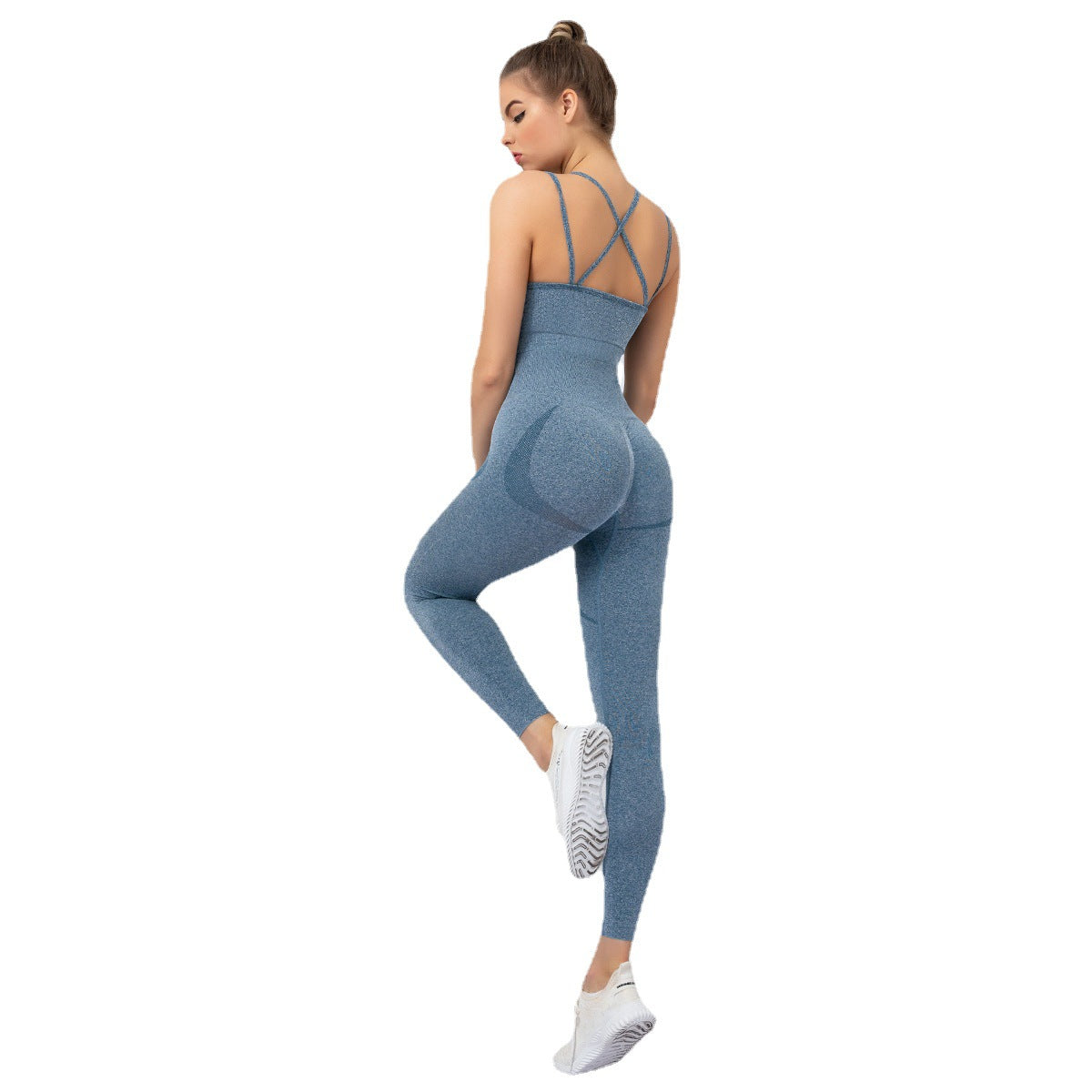 Seamless yoga clothing beautiful back