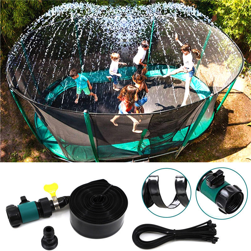 Trampoline sprinkler - garden cooling tool