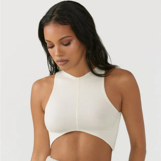 Short Slim V-neck Yoga/Running/Fitness Vest Curved Top