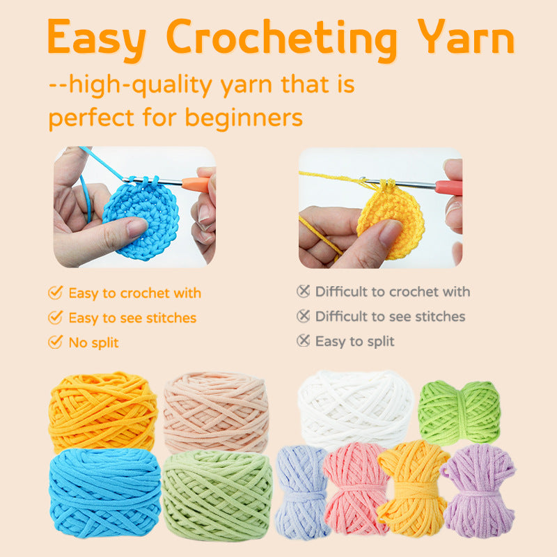 Cute DIY crochet dinosaur tool kit