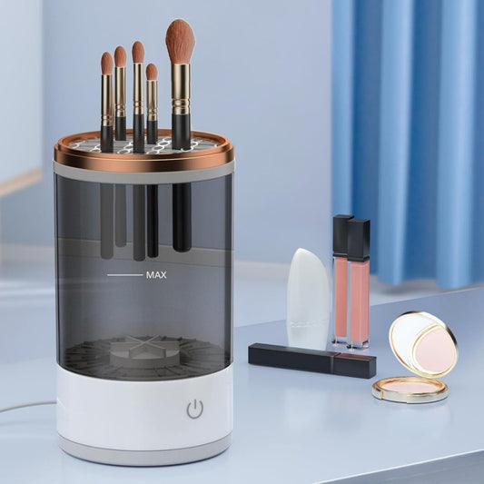 Automatic makeup brush cleaner - cleaning and drying two-in-one