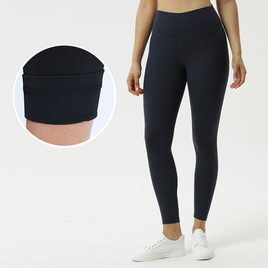 Double sided skin-friendly nude yoga pants high waist