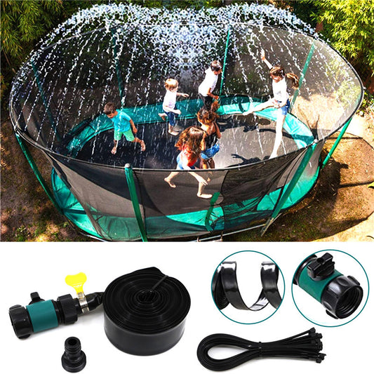 Trampoline sprinkler - garden cooling tool